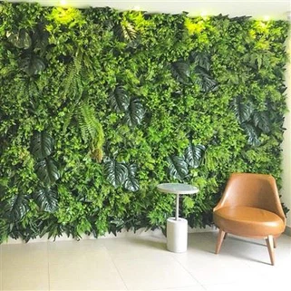 3D zöld mesterséges növények fali panel műanyag fali hátteret